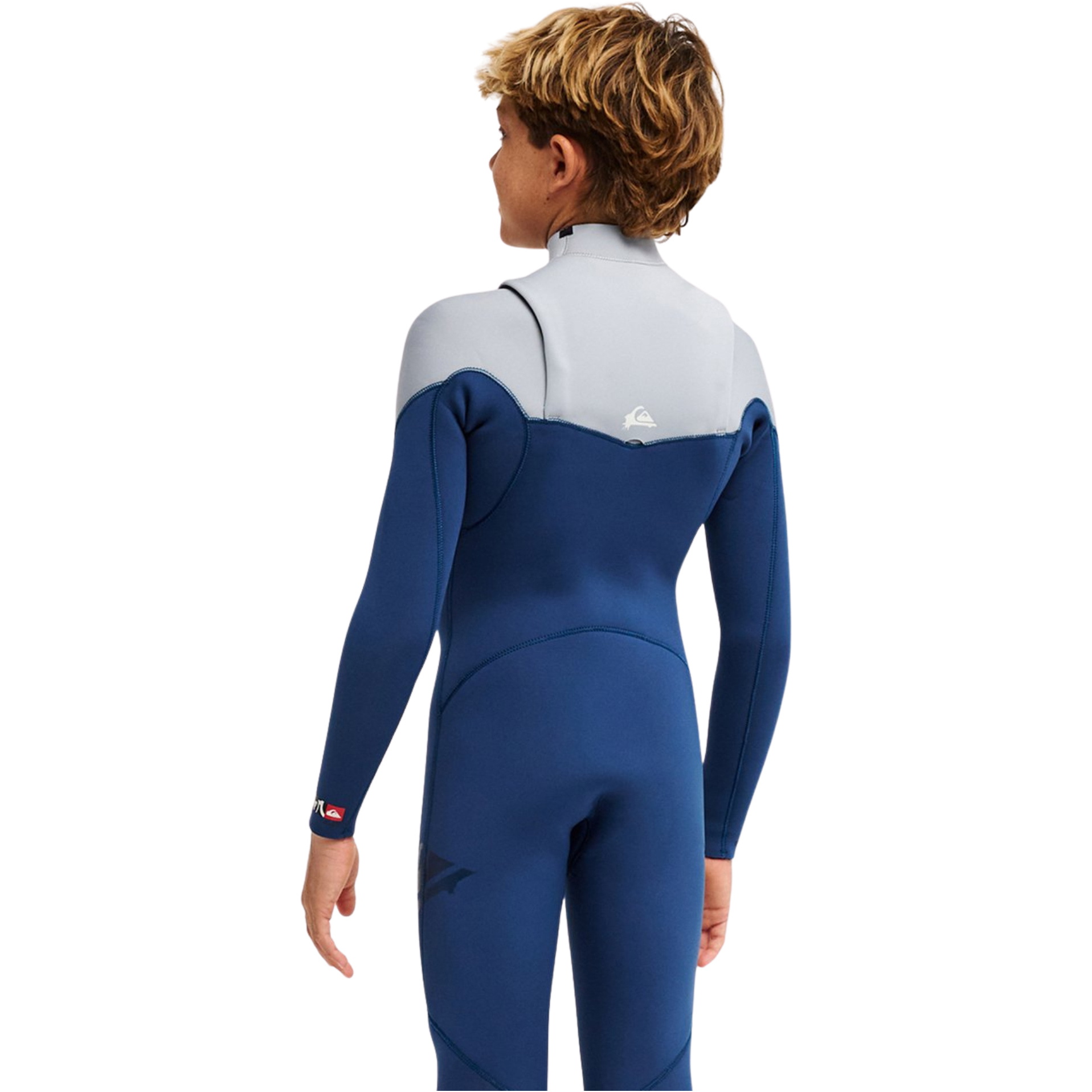 2026 Quiksilver Junior Young Guns 4/3mm Chest Zip V&aring;ddragt EQBW103130 - Dark Denim